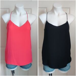Pair of Ann Taylor LOFT & Express reversible strappy camisoles sz XS